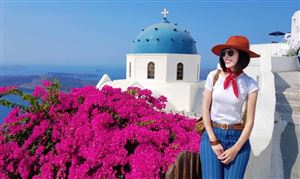 Santorini trong mắt cô gái Việt